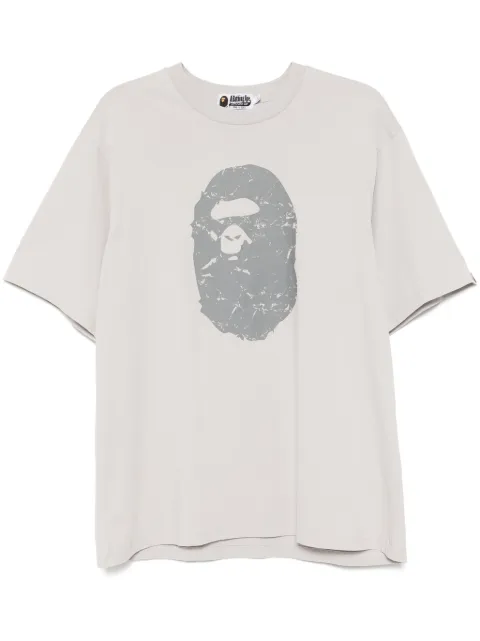 A BATHING APE® heavy washed ape-head T-shirt Grey 001CSL301351M