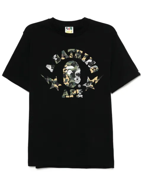 A BATHING APE® logo-print T-shirt Black 001TEL301016M