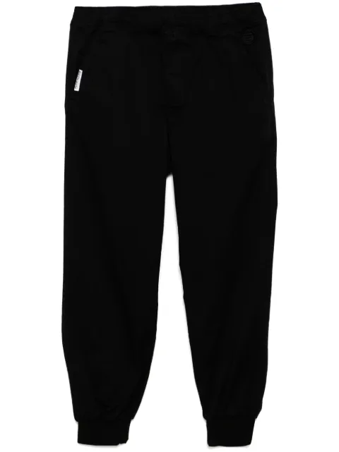 AAPE BY *A BATHING APE® logo-patch tapered trousers Black APTB663XXO