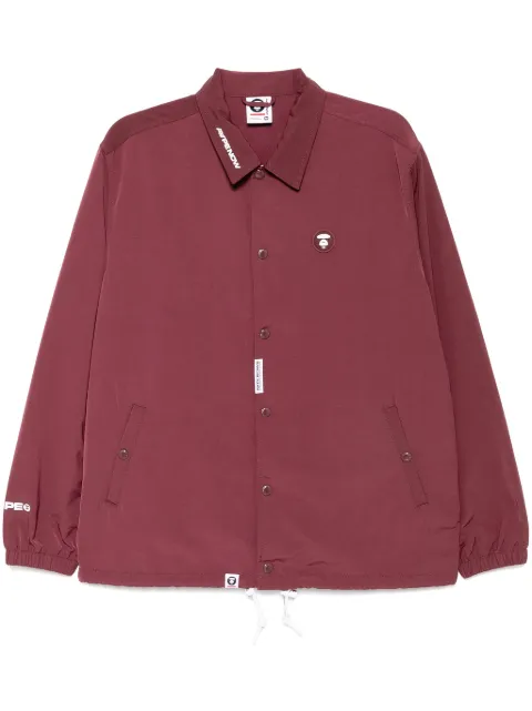 AAPE BY *A BATHING APE® moonface logo coach jacket Red ALJ7701XXO