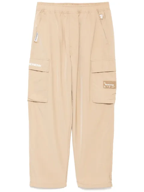 AAPE BY *A BATHING APE® moonface-logo cargo trousers Neutrals APTB667XXO