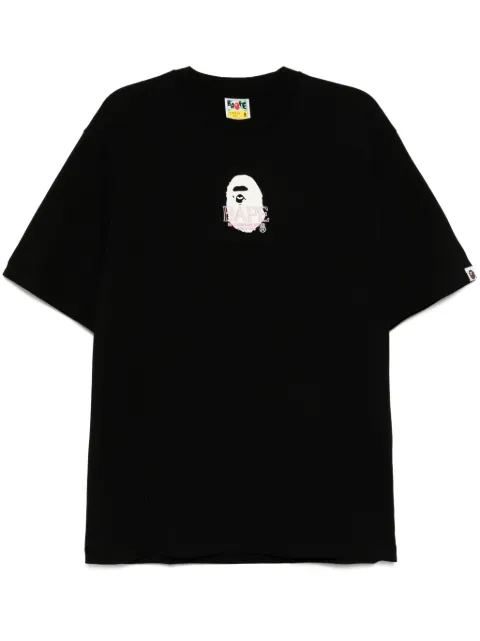 A BATHING APE® ape-head T-shirt Black 001TEL301305M