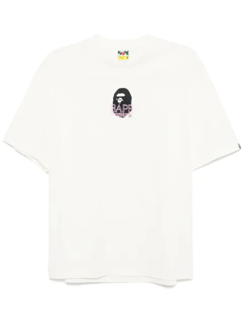 A BATHING APE® moonface logo T-shirt White 001TEL301305M