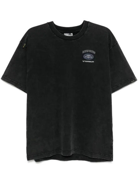 AAPE BY *A BATHING APE® logo-embroidered T-shirt Black ATE1671XXO