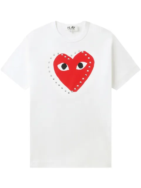 Comme Des Garçons Play heart-print T-shirt White AXT803051