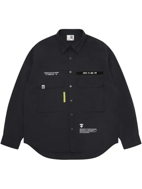 AAPE BY *A BATHING APE® text-print shirt Black AST8527XXO