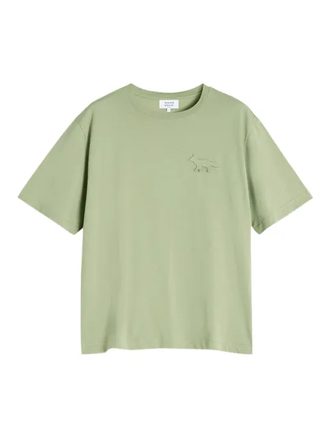 Maison Kitsuné profile fox-embossed T-shirt Green OM00116KJ7016