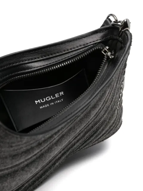 Mugler Spiral Curve shoulder bag Blue 24F10SA0007211