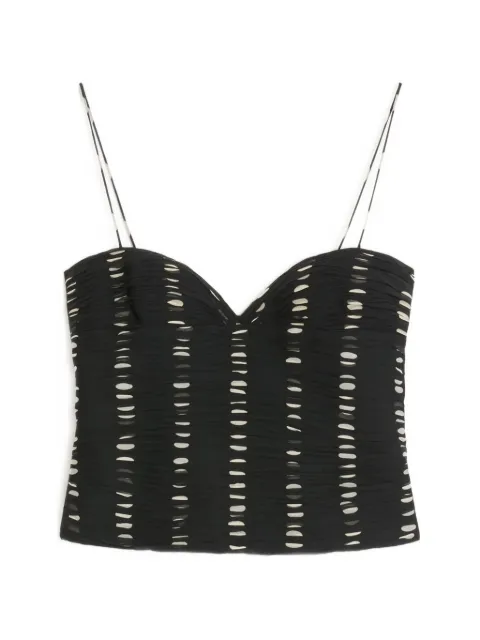 Valentino Garavani Plusdepois-print chiffon top Black BAEAL69C8