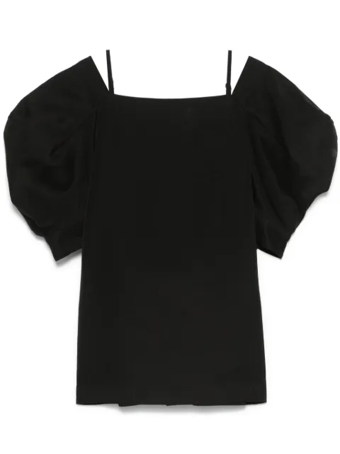 sacai cold-shoulder mini dress Black 2507747