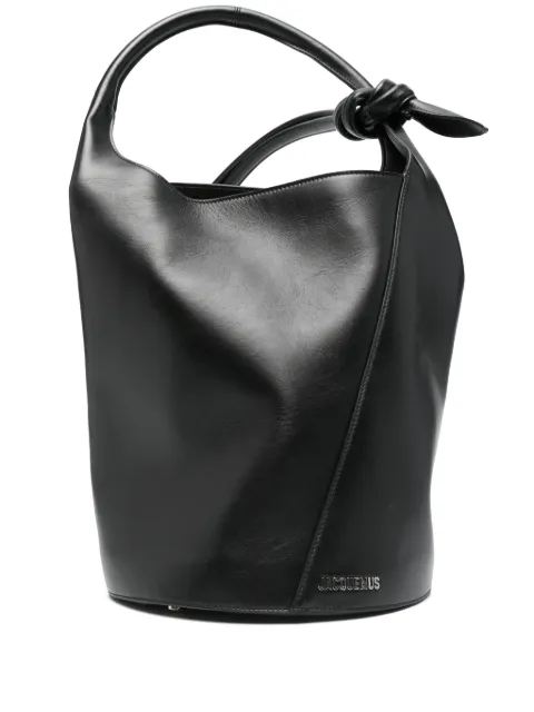 Jacquemus Pre-Owned Le Petit Tourni Box tote bag Black JACQUSECCHIELLO
