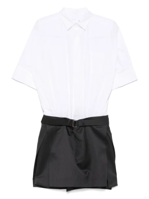 sacai panelled mini dress White 2507698