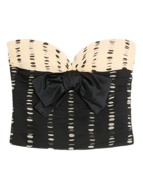 Valentino Garavani Plusdepois-print chiffon top Black BAEAL79C8