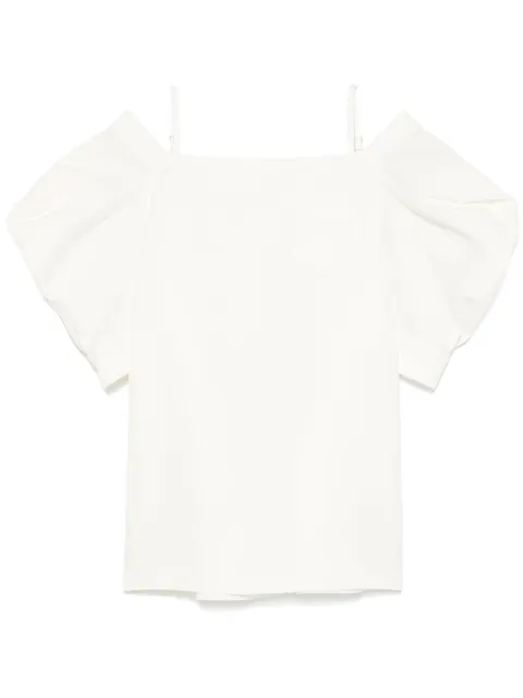 sacai cold-shoulder mini dress White 2507747