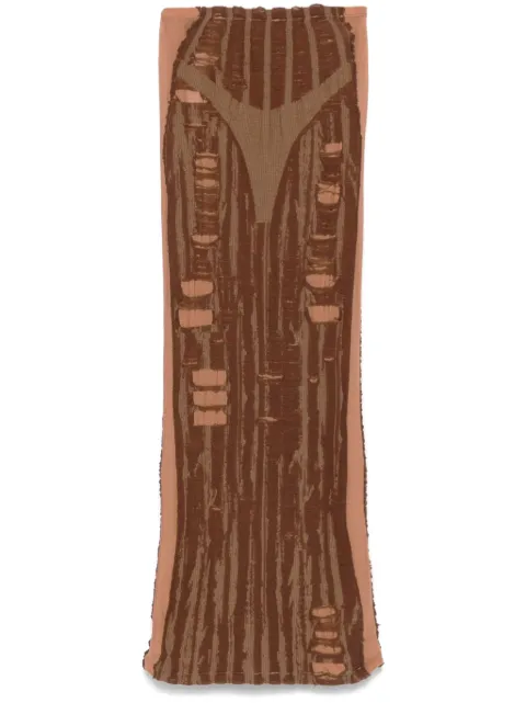 Diesel M-Calina midi skirt Brown A192200BJBI