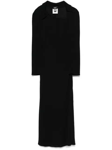 Versace Pre-Owned 2000s asymmetric-neck midi dress Black VE450PW