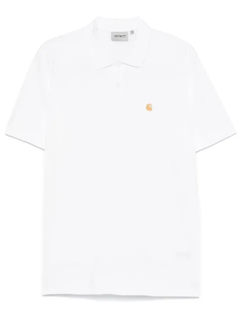 Carhartt WIP logo-embroidered polo shirt White I023807