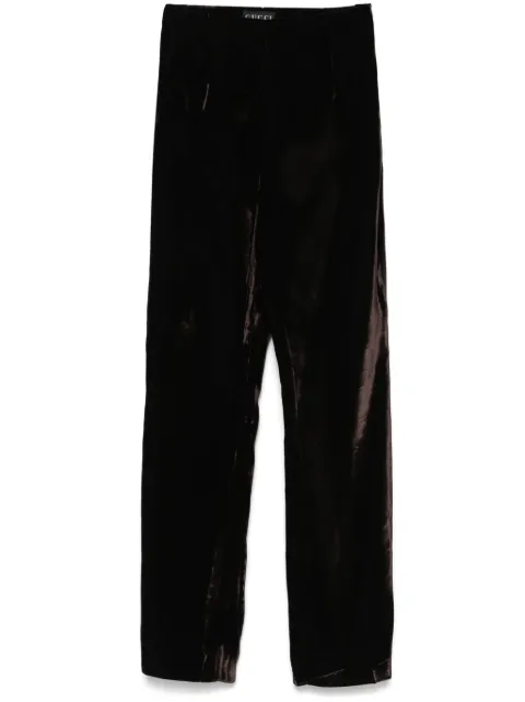 Gucci Pre-Owned 2000s velvet trousers Brown GU350PZ