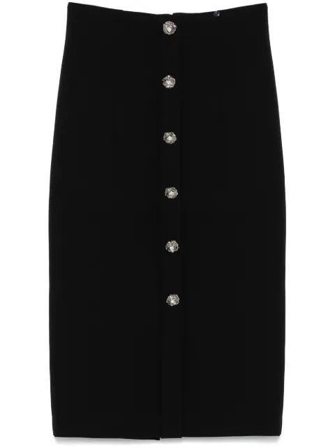 NISSA button-detailed midi skirt Black F15766BLACK