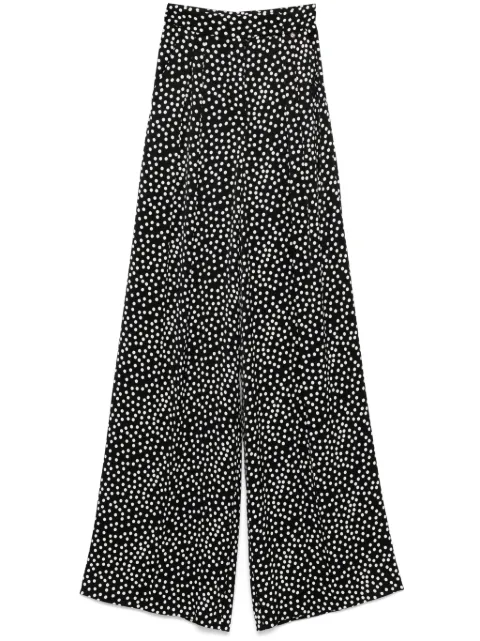 NISSA polka dot-print trousers Black P15787PRINT