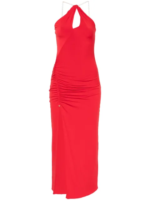 NISSA halterneck maxi dress Red RC15601RED