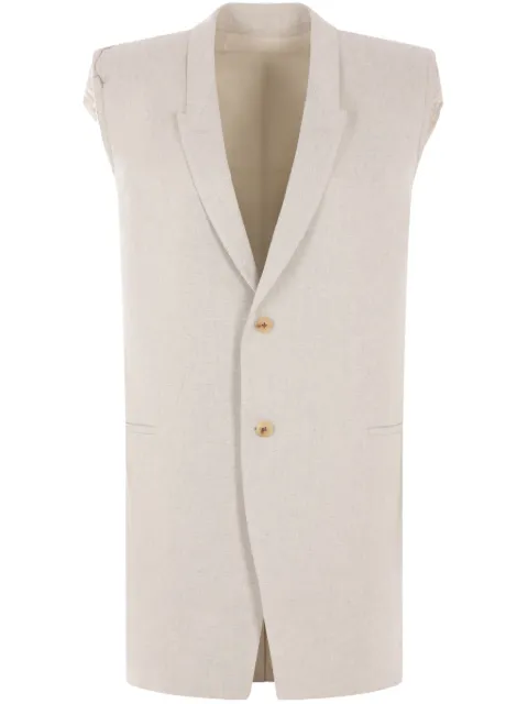 Rick Owens cotton waistcoat Neutrals RP01E7768DRD