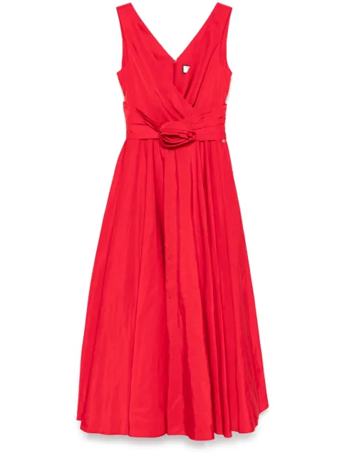 NISSA floral-appliqué maxi dress Red RS15683