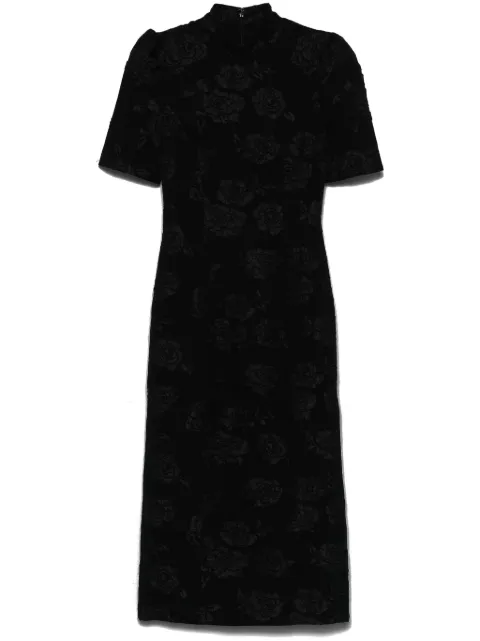 ROTATE BIRGER CHRISTENSEN jacquard midi dress Black 113308