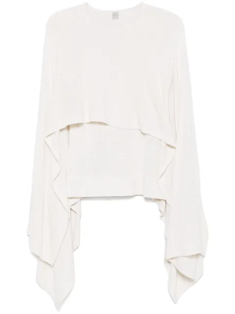 TOTEME bouclé cape sweater Neutrals 252WRT0505YA0156116