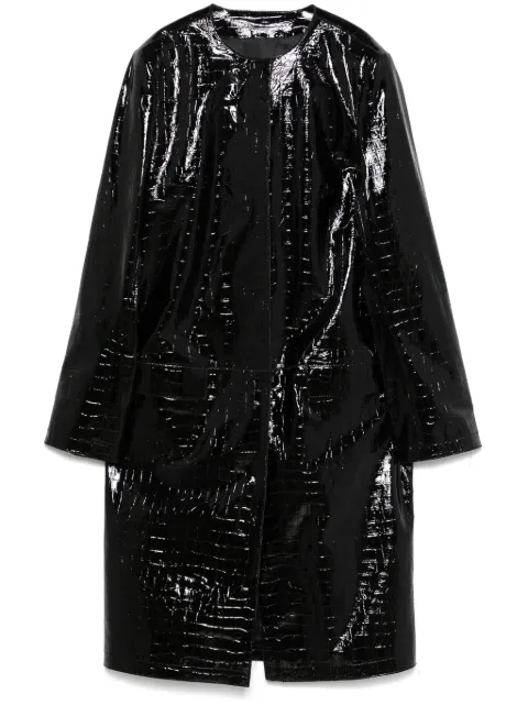 TOTEME crocodile-embossed coat Black 252WRO0219LE0129001