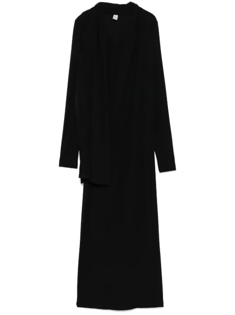 TOTEME overlapped jersey dress Black 252WRD0172FB0162001