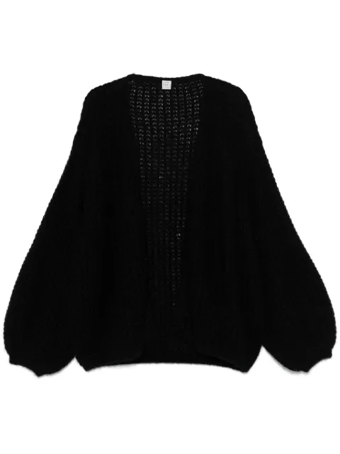 TOTEME puff-sleeve cardigan Black 252WRT0465YA0160001