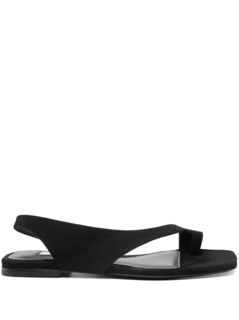 TOTEME suede sandals Black 252WAS0202LE0012001