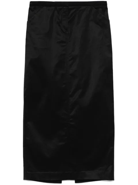 TOTEME Straight midi skirt Black 252WRB0259FB0391001