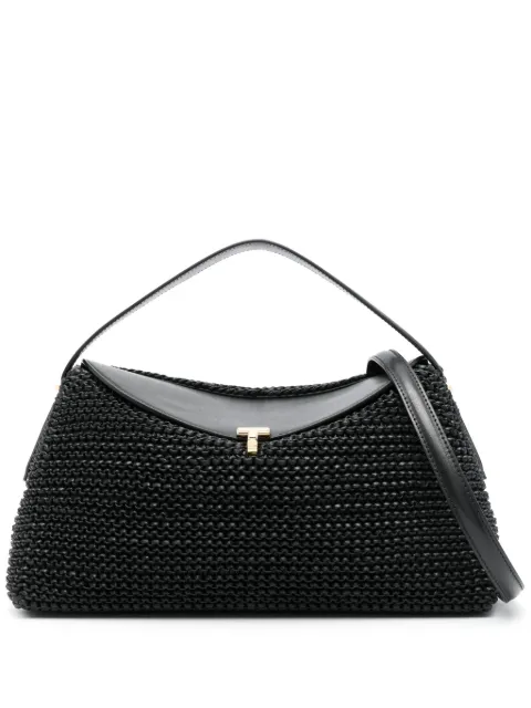 TOTEME T-Lock woven tote bag Black 252WAL961LE0134001