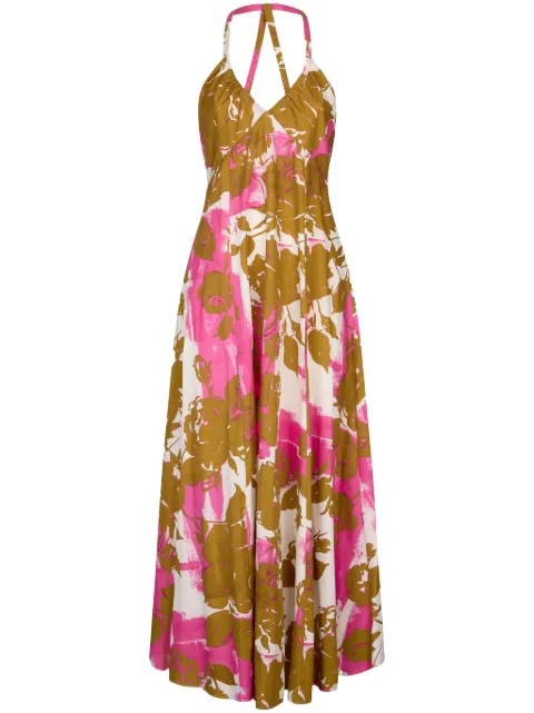 LIU JO printed poplin dress Brown WA5336T0072