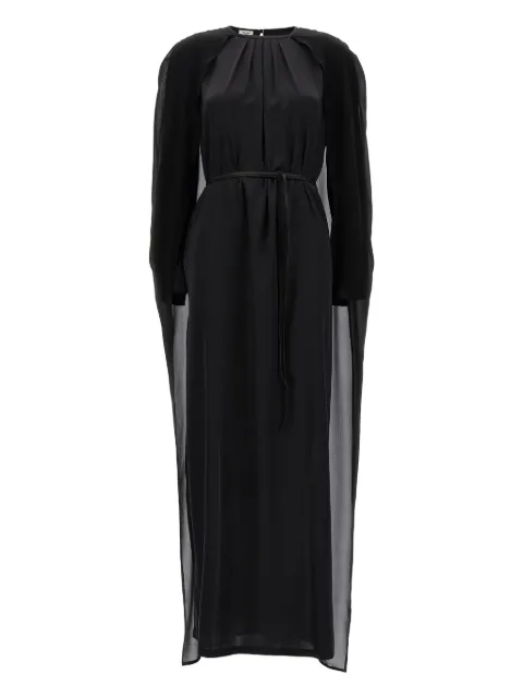 DI.LA3 PARI' cape-insert maxi dress Black A225