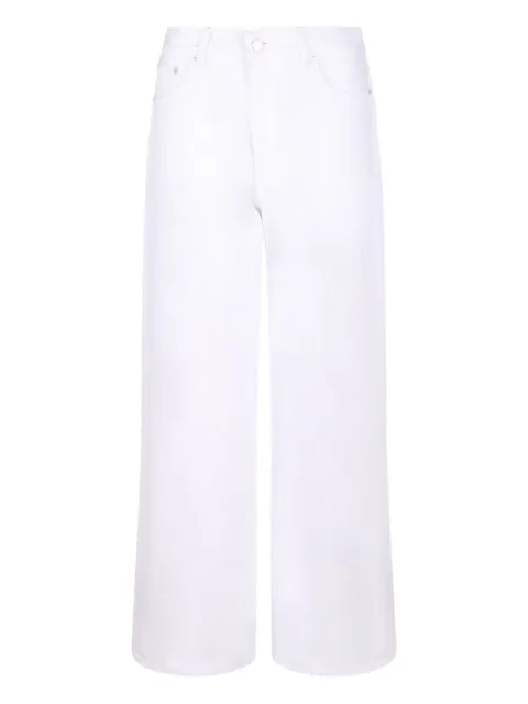 Haikure buttoned wide-leg jeans White HEW03323GF143