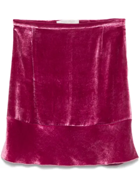 Miu Miu Pre-Owned 00s velvet mini skirt Pink MI280PG