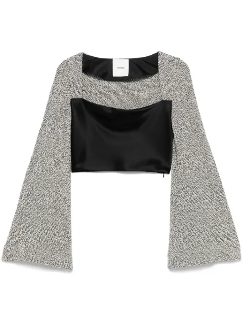 Nanushka Tasula crop top Black NW25SSTP20399