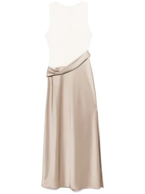 Nanushka draped-detail maxi dress Neutrals NW25SSDR21175