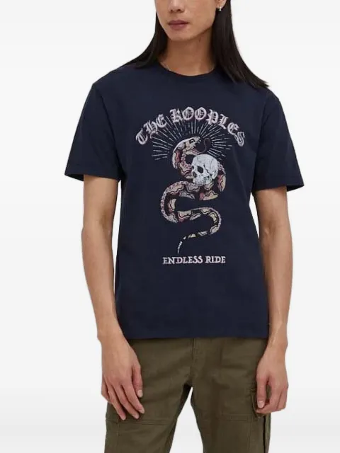 The Kooples snake skull graphic T-shirt Blue HTSC28005K