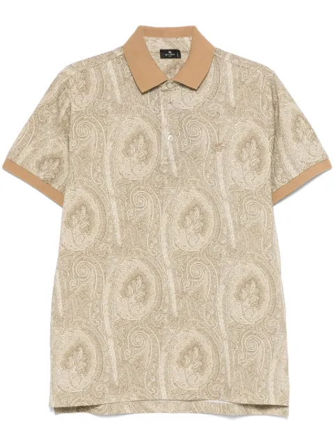 ETRO paisley polo shirt Brown MRMD0004AK472