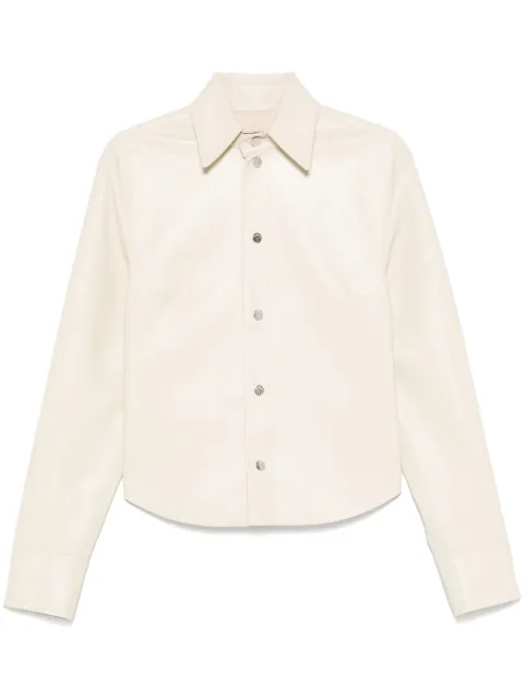 Nanushka faux-leather shirt jacket Neutrals NW25SSJK21393