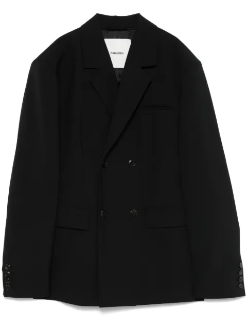 Nanushka double-breasted blazer Black NW25SSOW25399