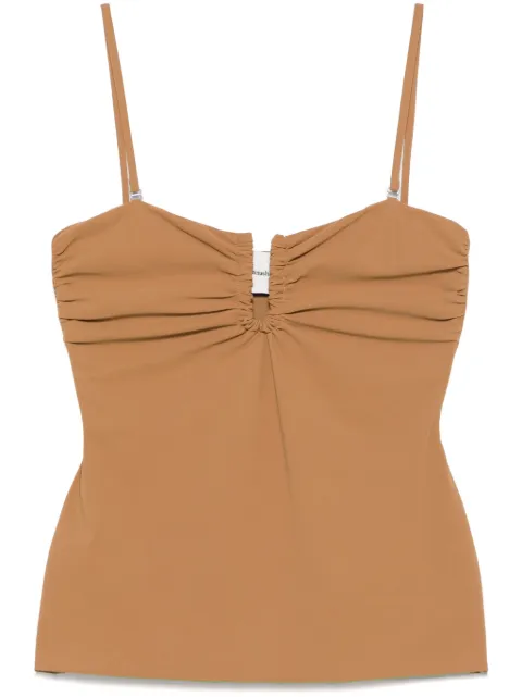 Nanushka ruched-detail top Brown NW25SSTP35777