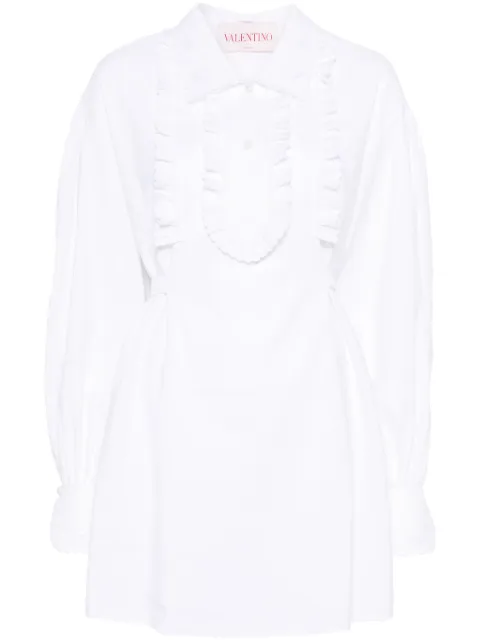 Valentino Garavani ruffle-detail mini dress White BVAU1590D