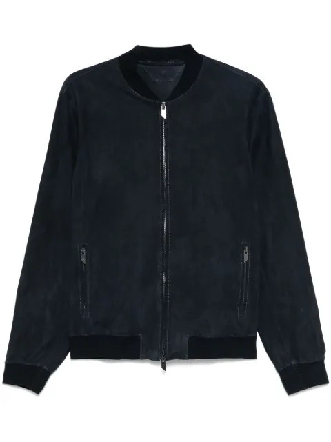 Salvatore Santoro suede bomber jacket Blue 48576U