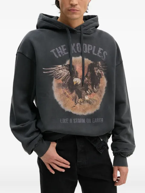 The Kooples eagle-graphic hoodie Grey HSWE29023K