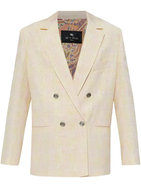 ETRO double-breasted blazer Neutrals WRCA007099TTE36
